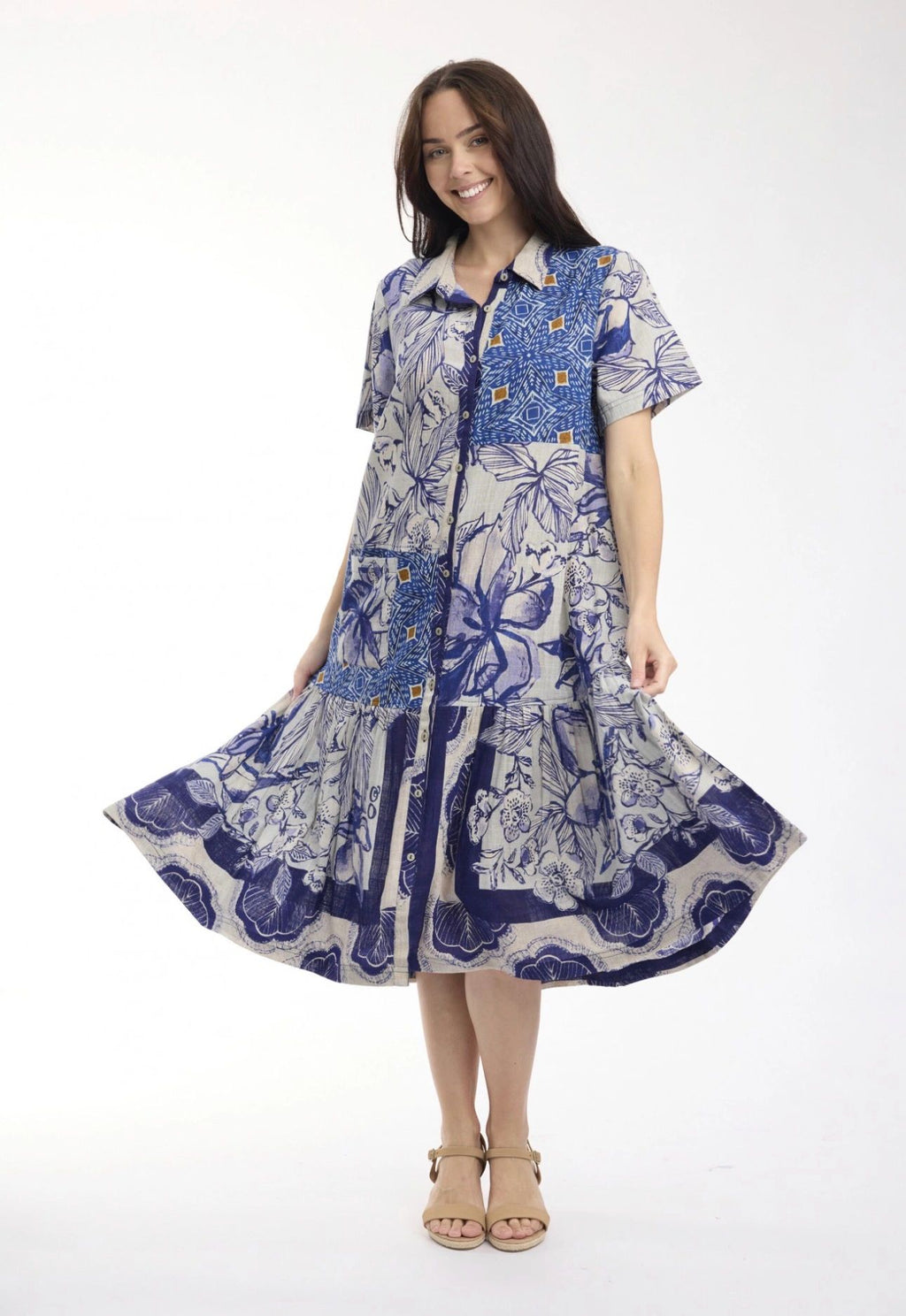 Avignon Patch Long Dress