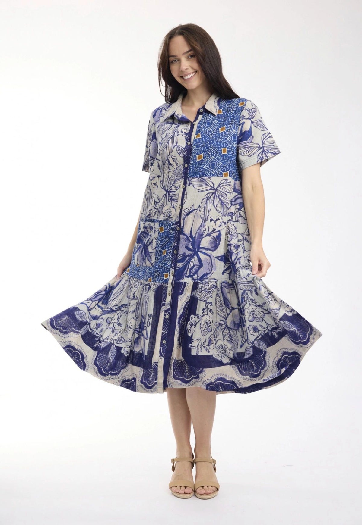 Avignon Patch Long Dress