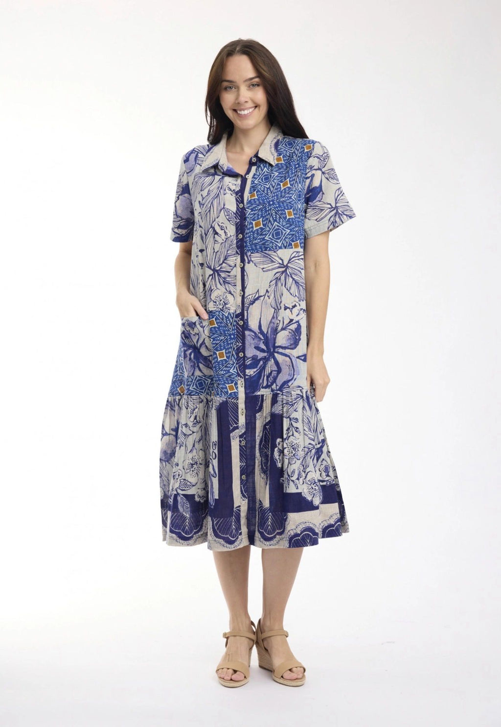 Avignon Patch Long Dress
