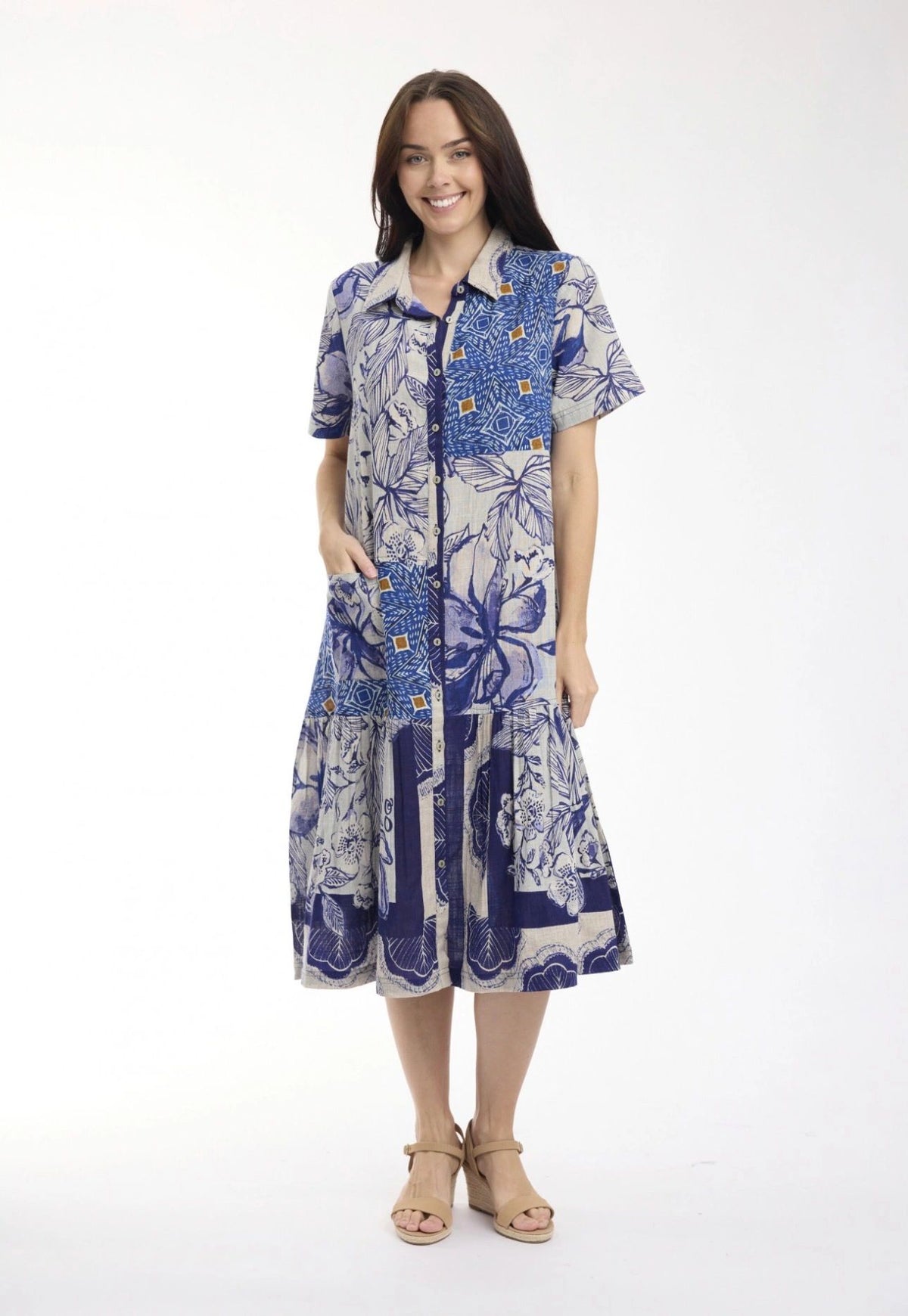 Avignon Patch Long Dress