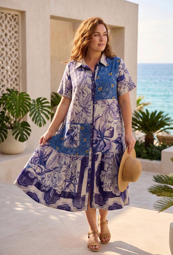 Avignon Patch Long Dress
