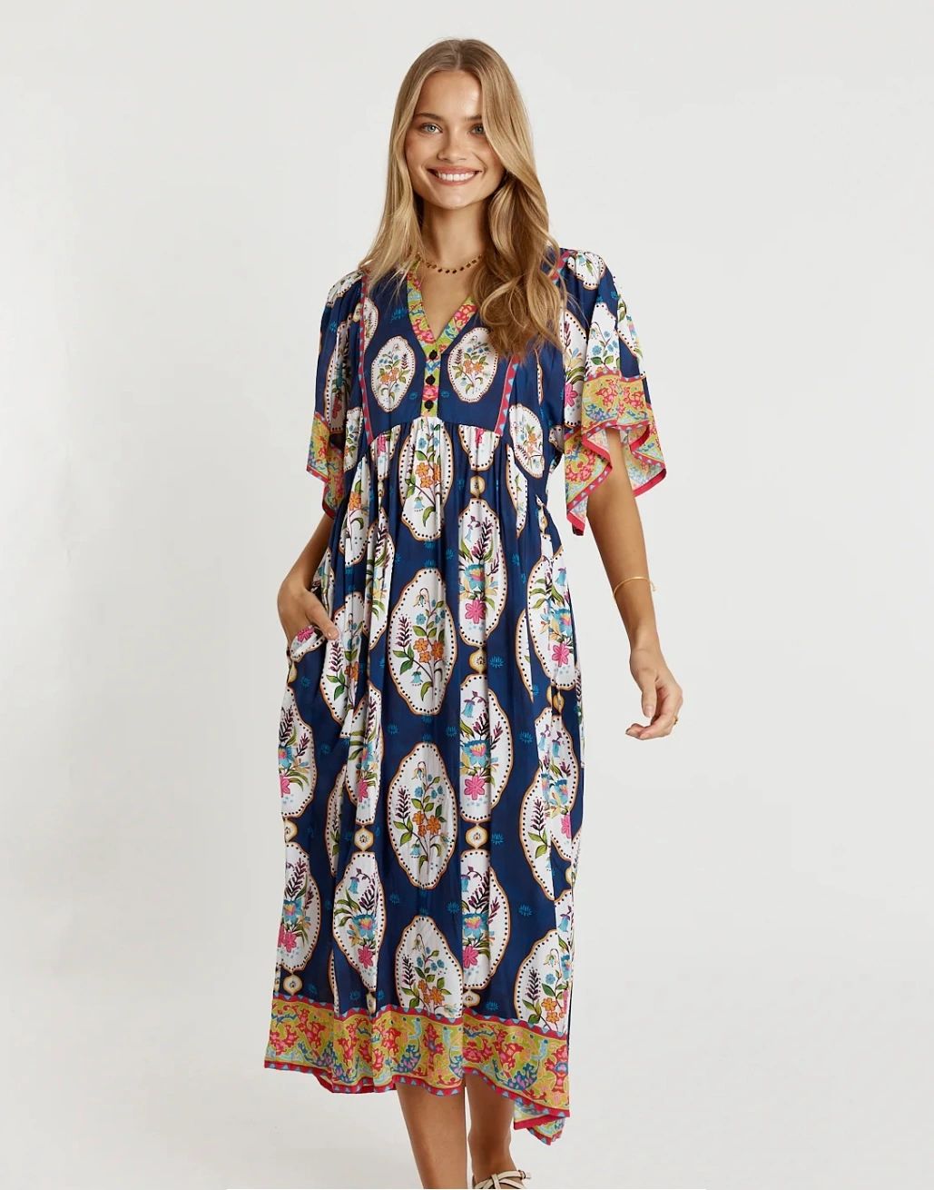 LulaLife Imogen Midi Navy