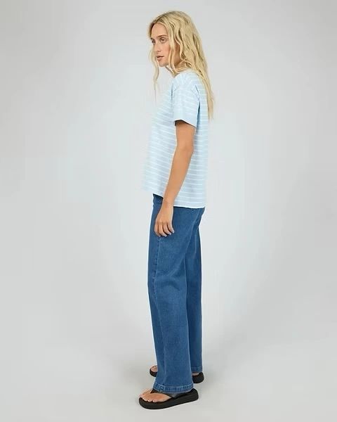 All About Eve Washed Tee Ocean Blue Stripe Secondary image