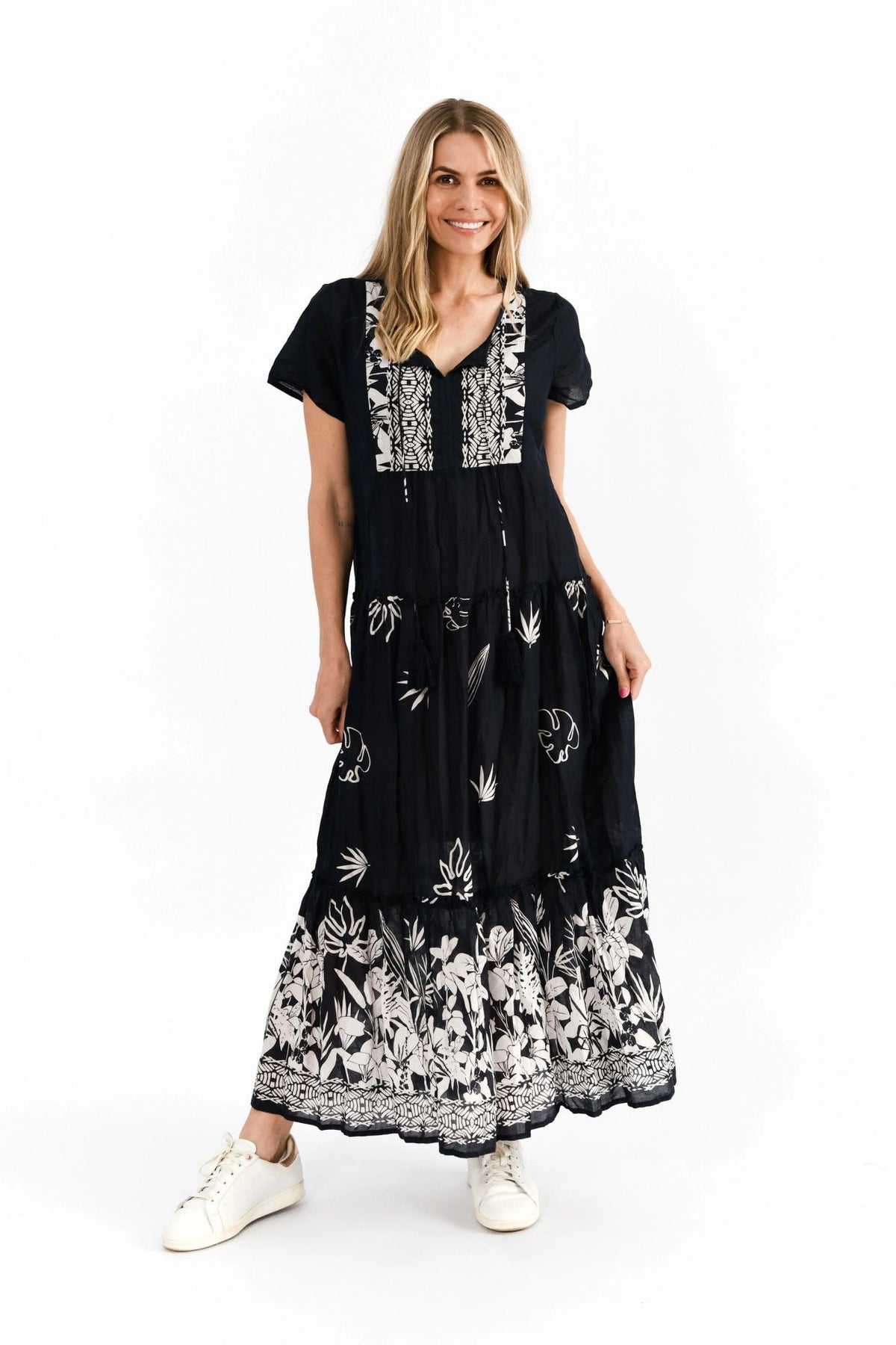 One Summer Tropical Border Maxi Dress