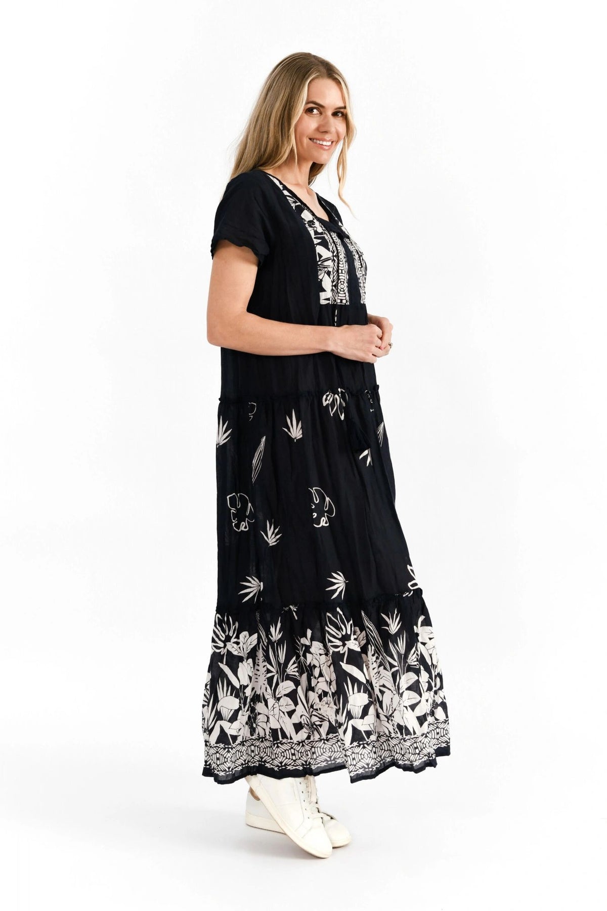 One Summer Tropical Border Maxi Dress