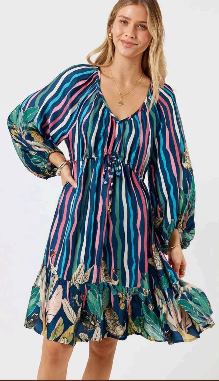 Lula Soul Cambridge Tie Dress