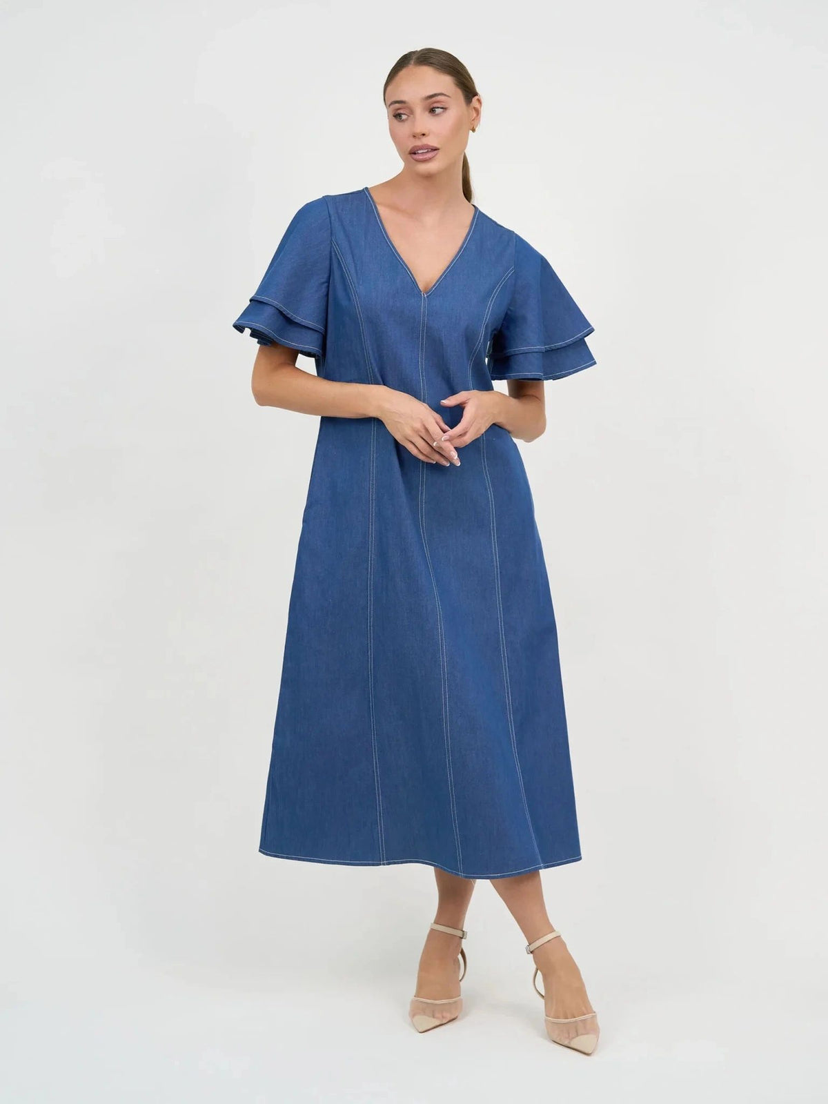 Light Denim Panel Dress Main image