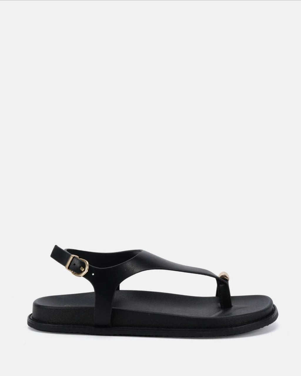 Rhoda Black Flat Sandals