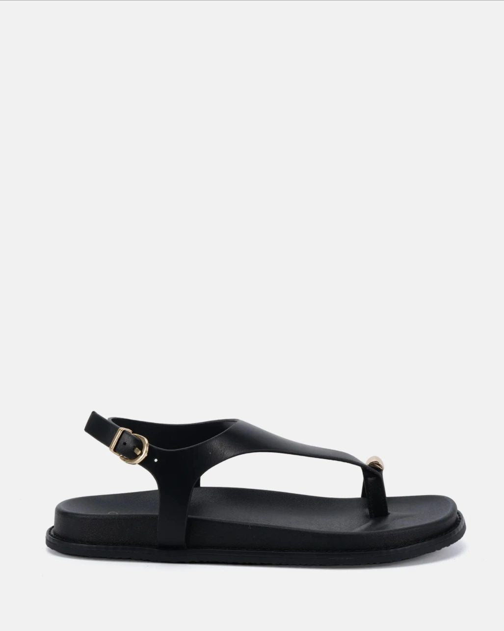 Rhoda Black Flat Sandals