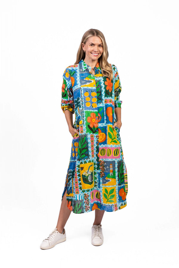 Sofia Shirt Dress Asst Colours