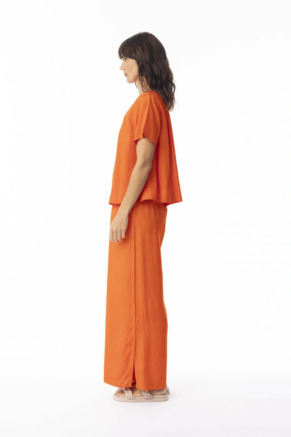 Escape Lux Top Short Sleeve Mandarin