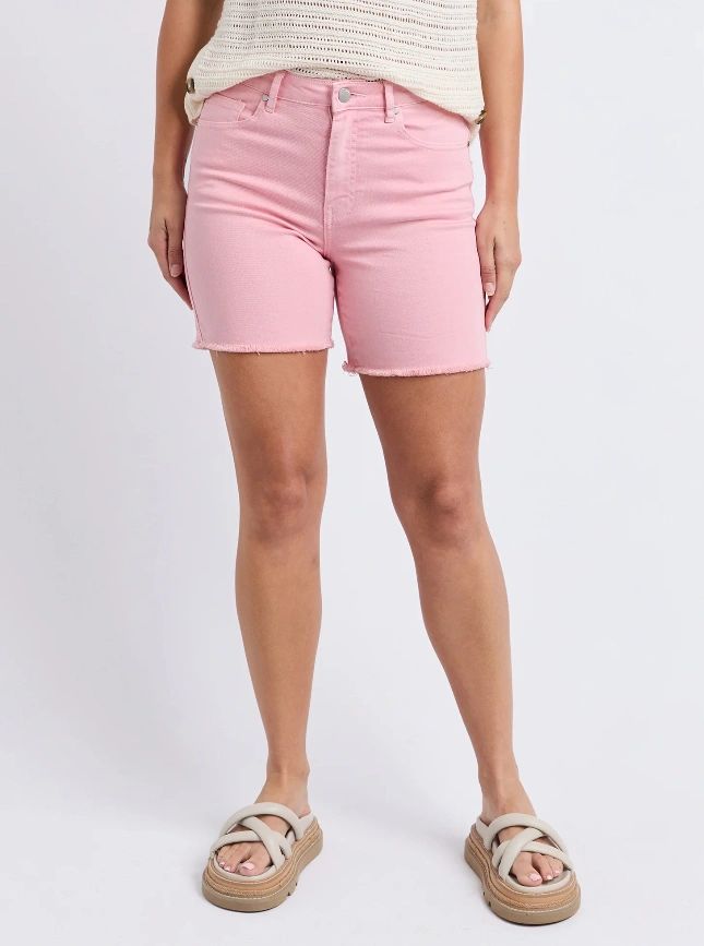 Foxwood Millie Denim Shorts Pale Pink Main image