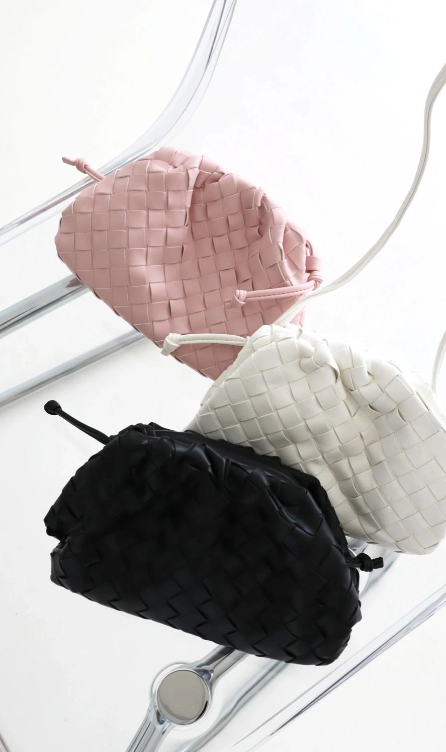 Woven Clutch Bag Asst Colours