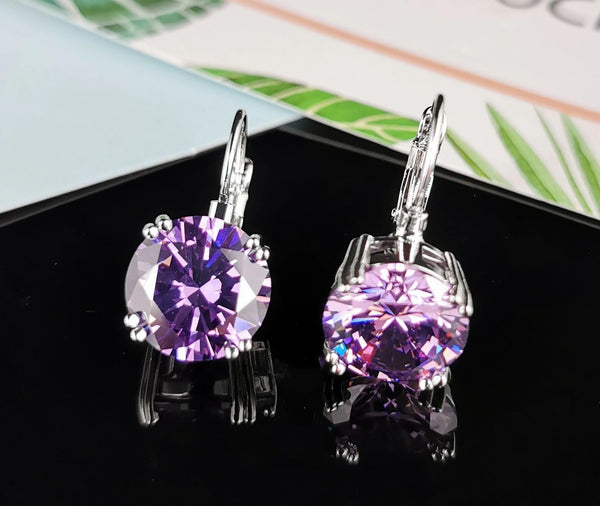 Crystal Hoop Earrings Asst Colours