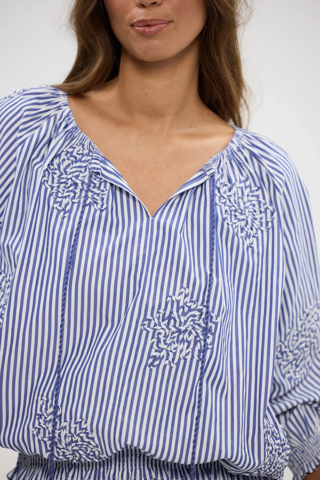 Holiday Seaside Top Blue Stripe