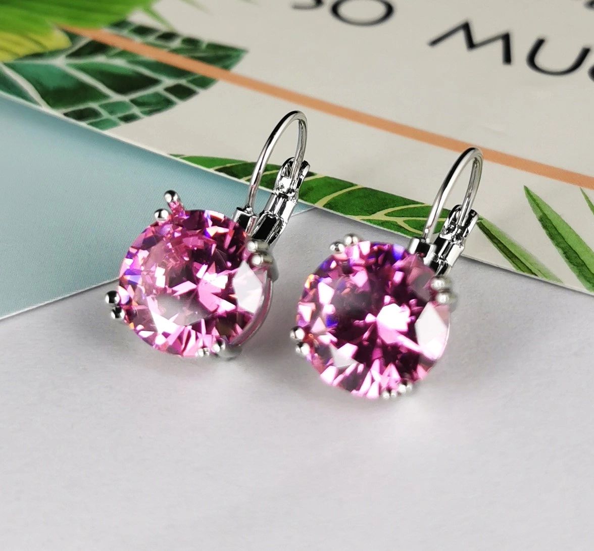 Crystal Hoop Earrings Asst Colours Secondary image
