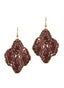Berber Woven Earrings Mahogany