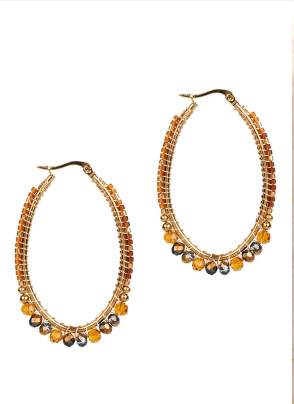 Manta Hoop Earrings Asst Colours