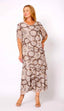 Mocha Circle Print Layered Dress