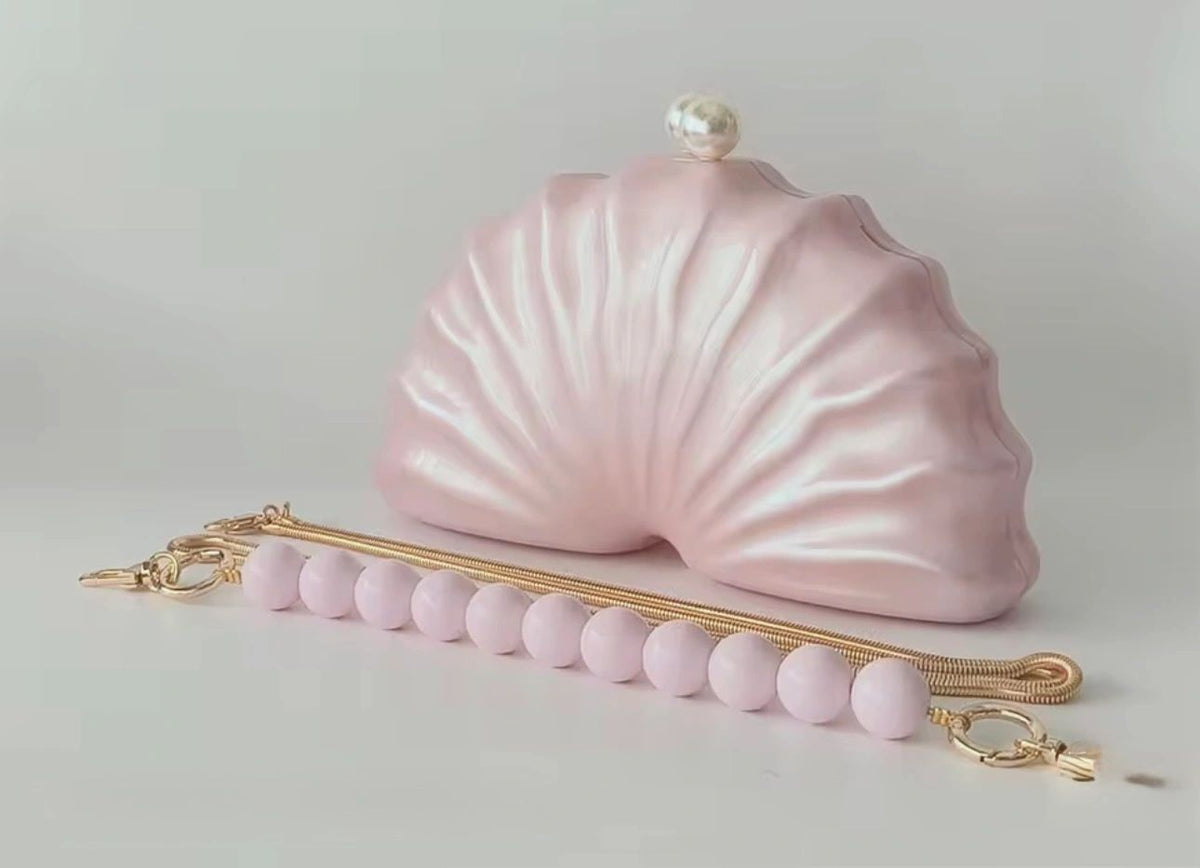 Light Pink Shell Resin Clutch Main image