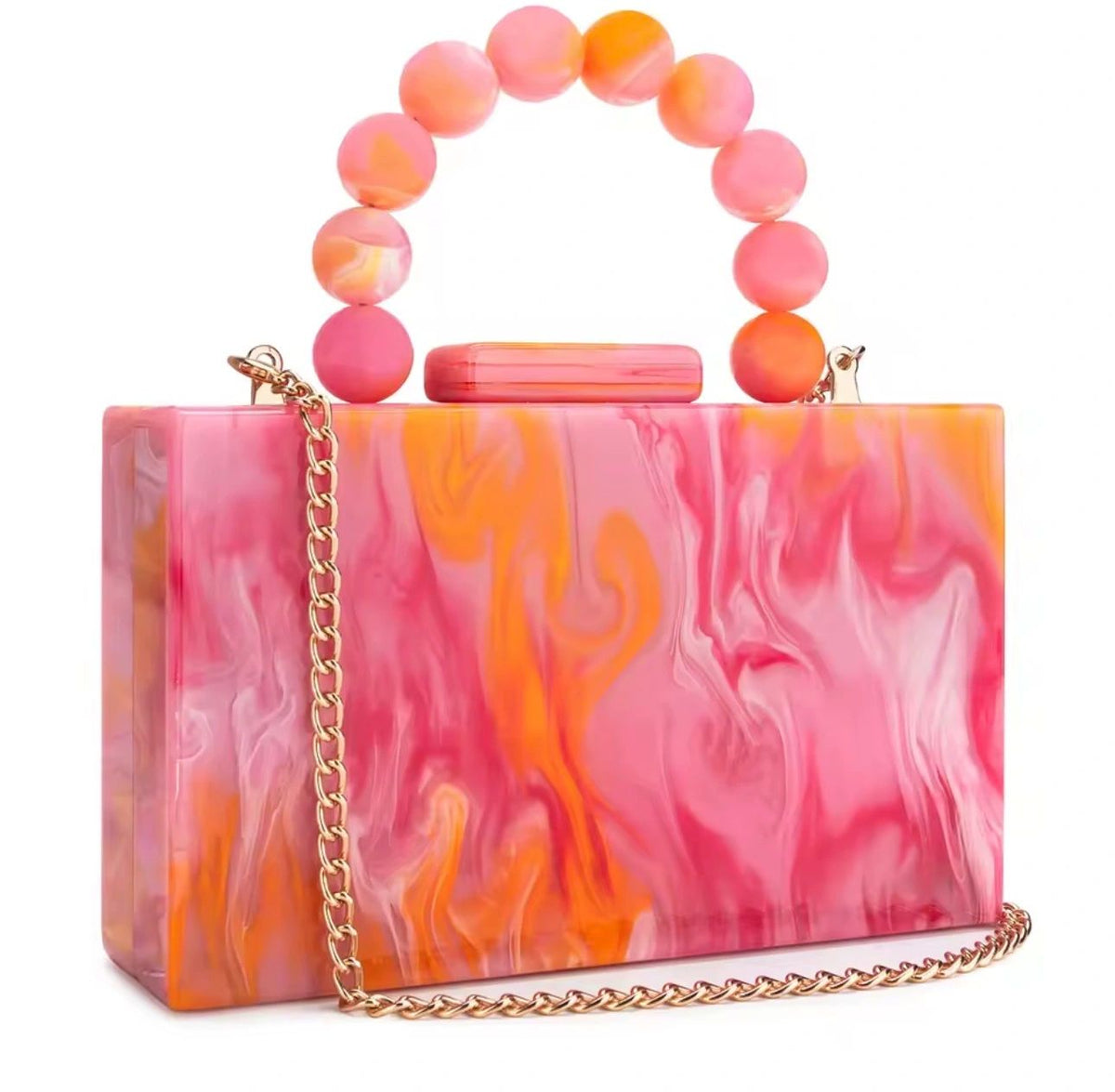 Acrylic Top Handle Bag Asst Colours