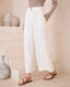 Winter White (Nearly Cream) Silk/Linen Pants