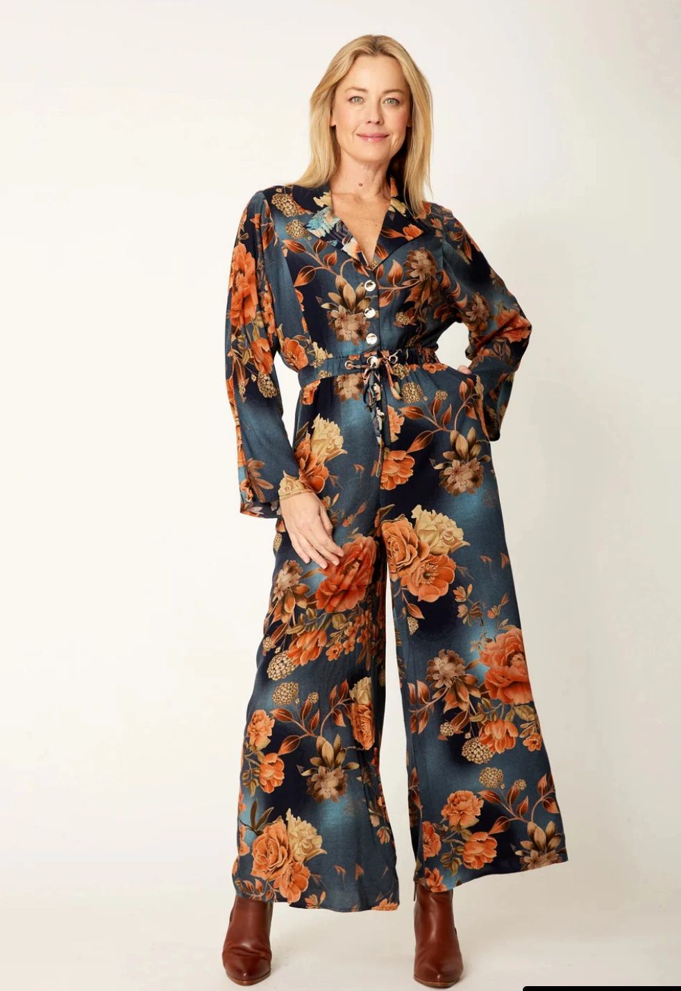 Cordelia Street Floral Patch Jumpsuit