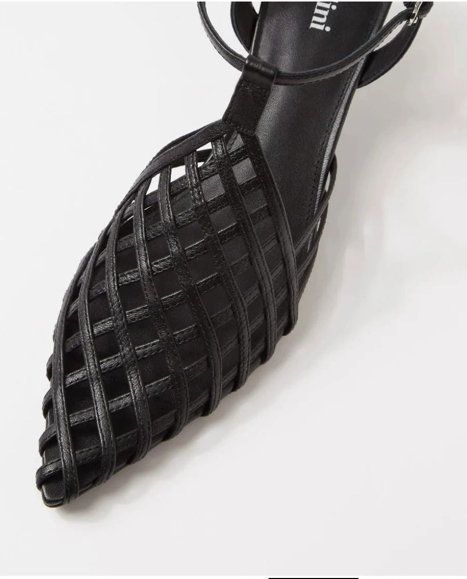 Mollini Glee Black Leather Pump Heels