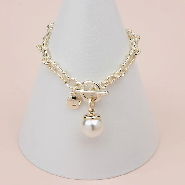 Pearl Toggle Bracelet Asst Colours