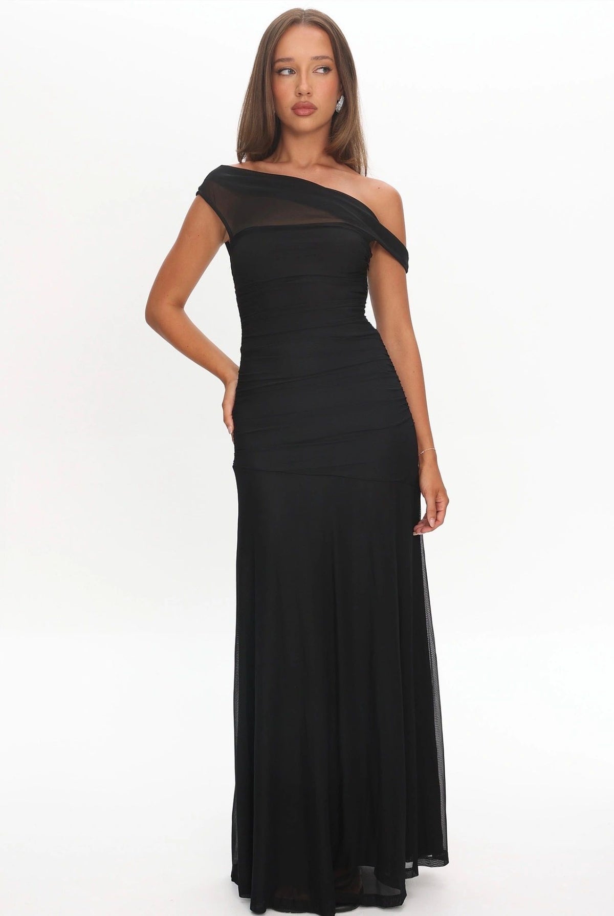 Gemma Asymmetrical Neckline Dress