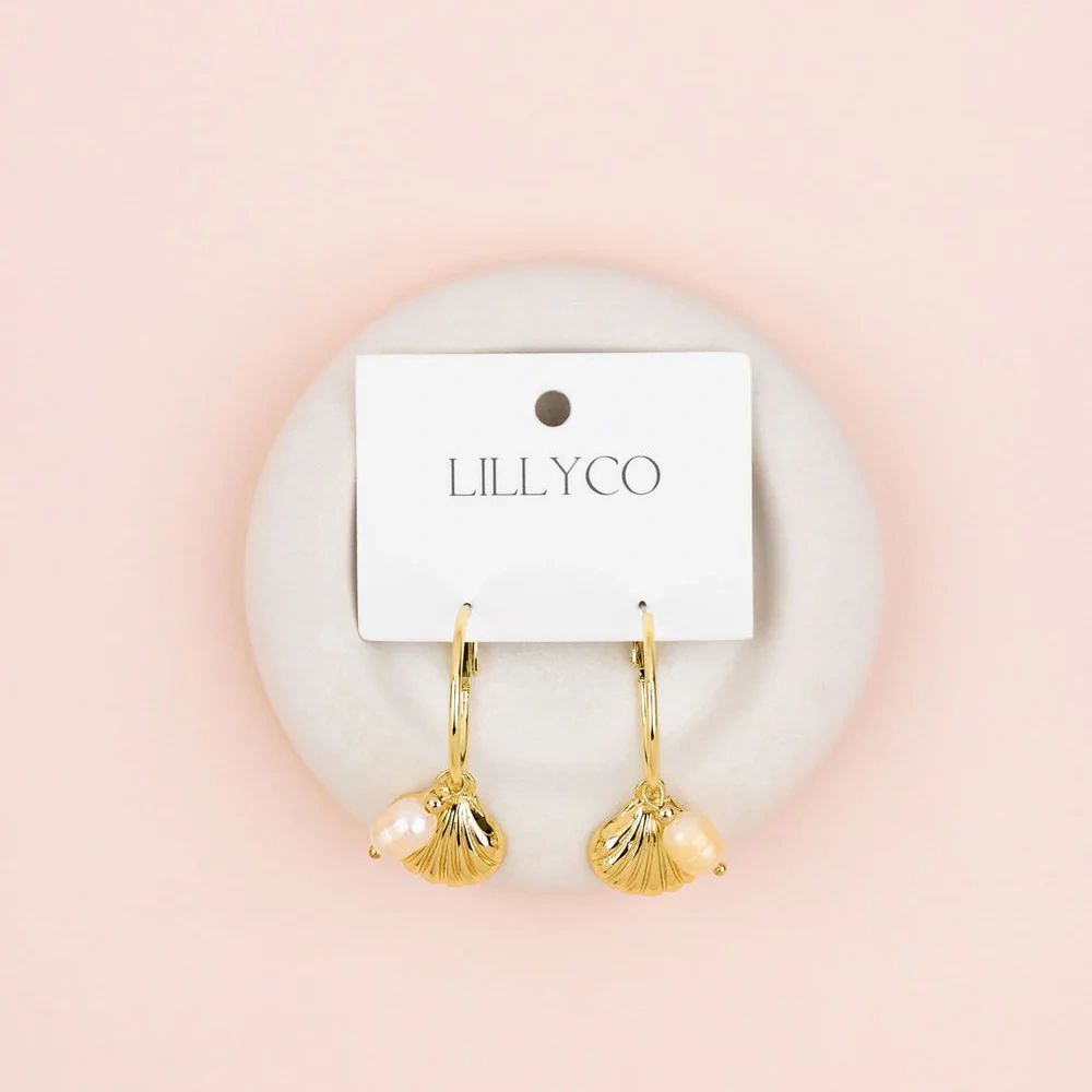 Shell Pearl Earring Asst Colours