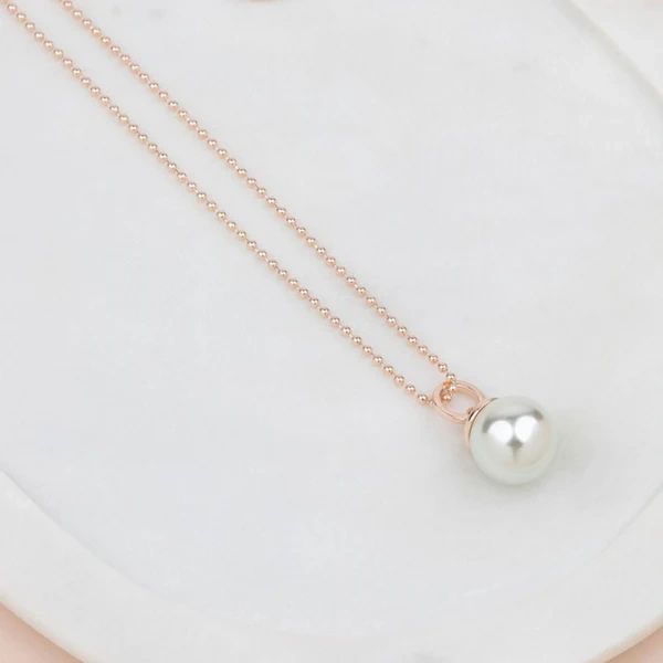 Short Single Drop Pearl Necklace Asst Colour