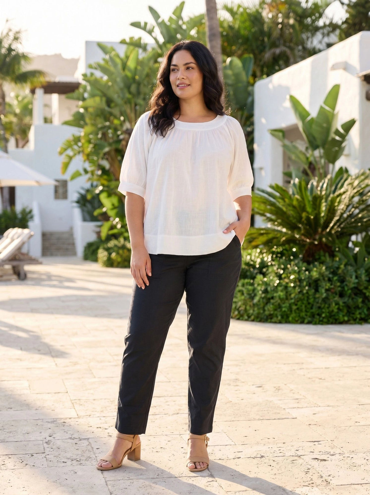 Orientique Cotton Slub Top