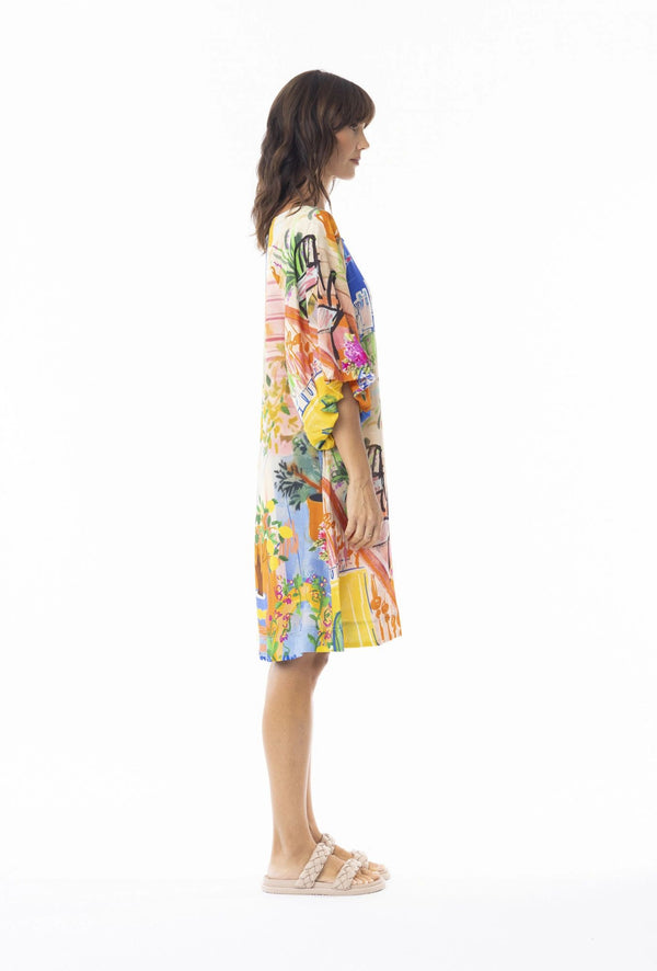 Sardinia Puff Sleeve Dress