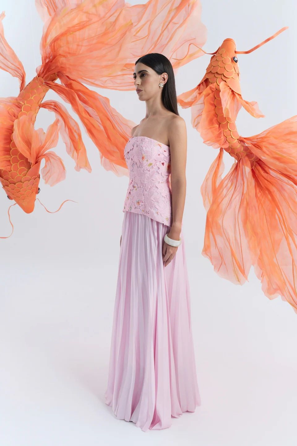 Cascade Pleated Gown