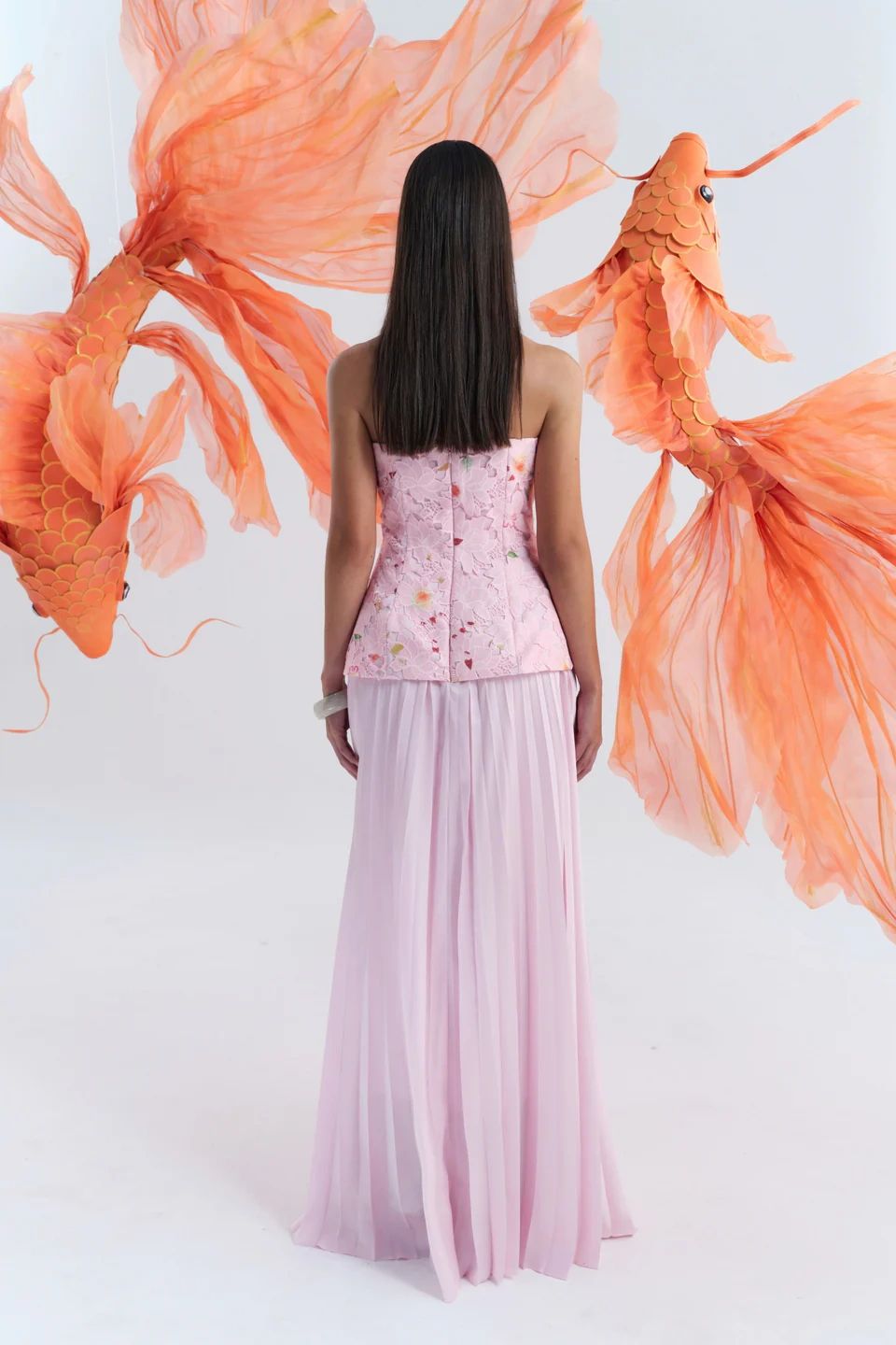 Cascade Pleated Gown