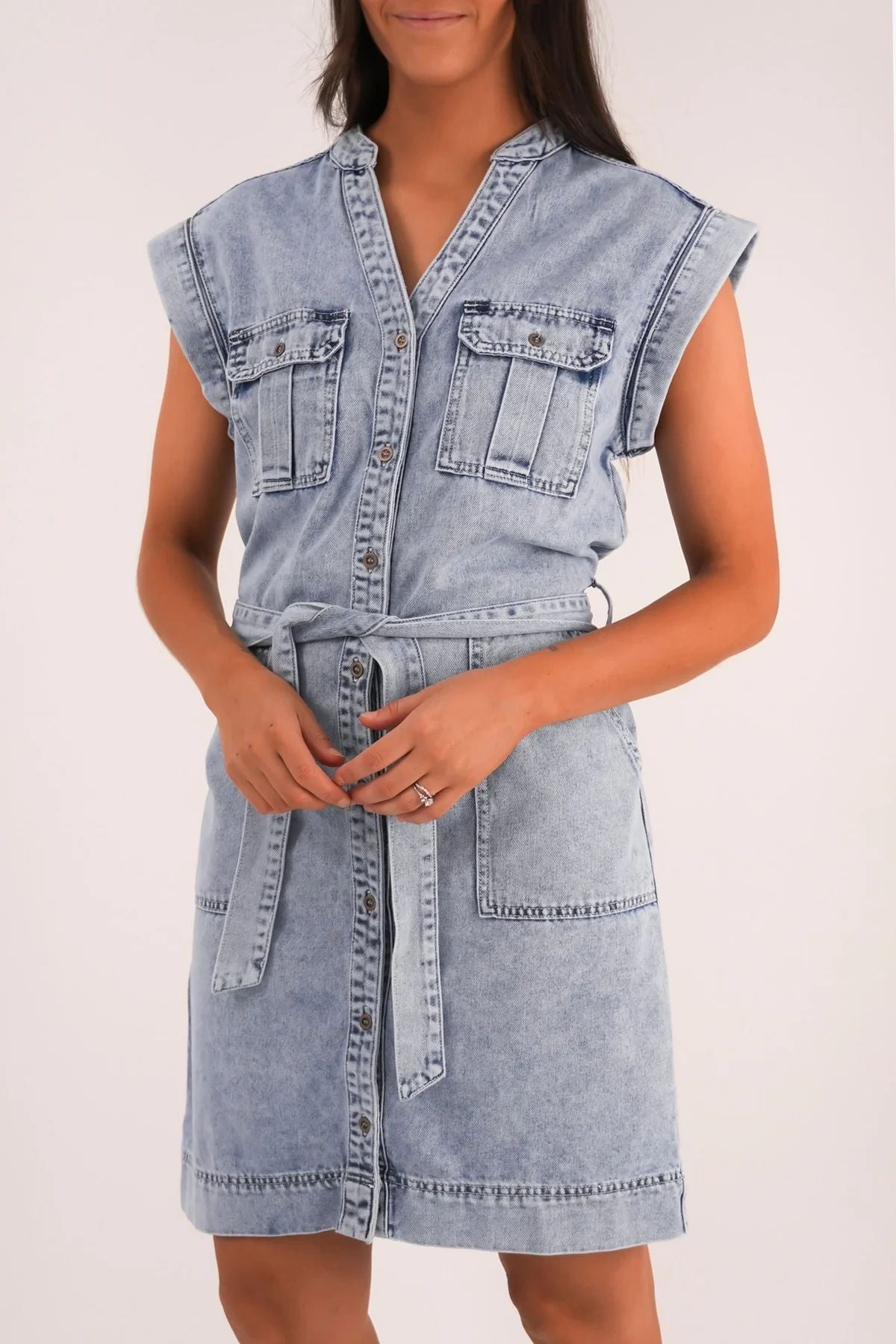 Harlow Denim Dress Light Blue Secondary image