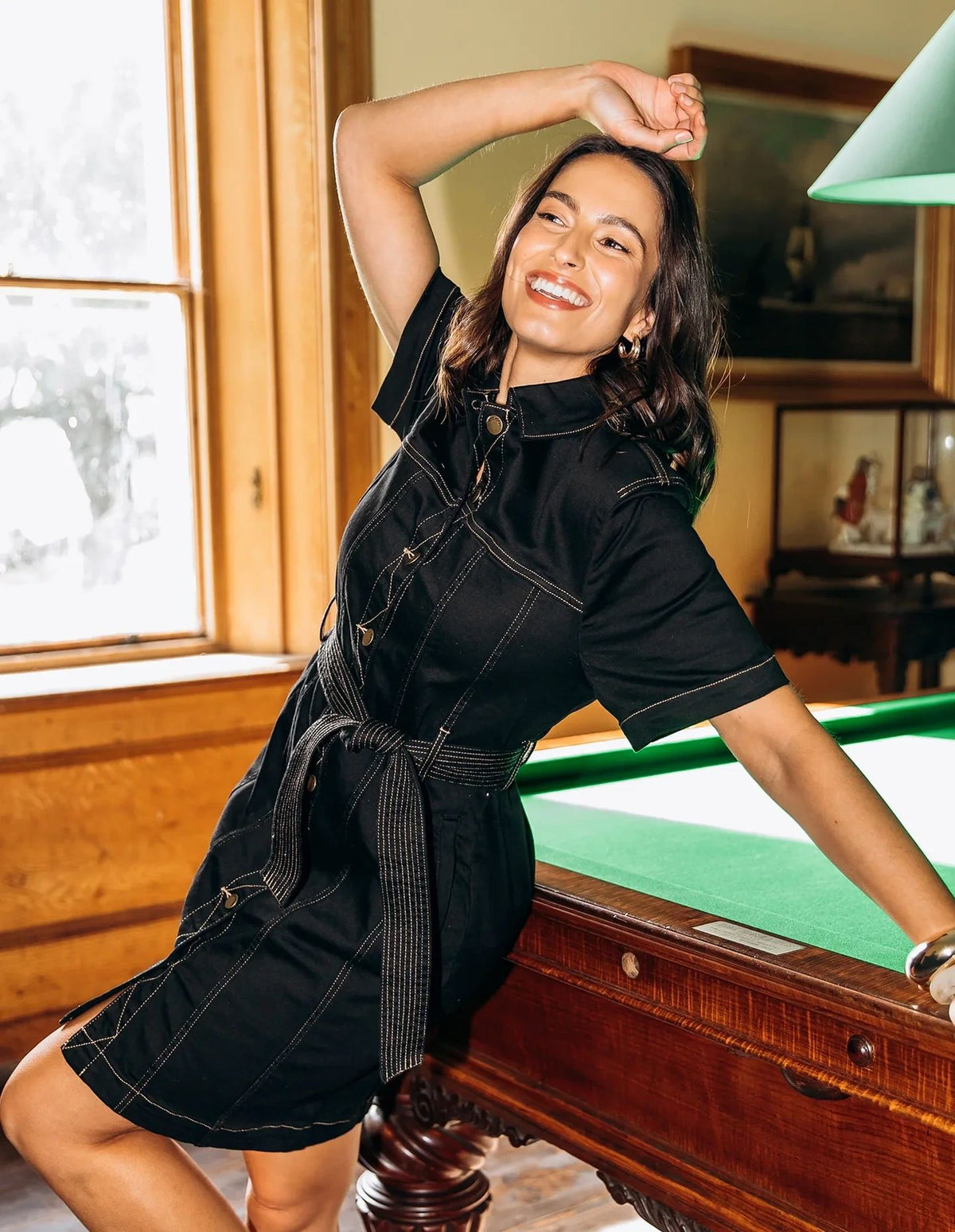 Riva Denim Dress Black Main image