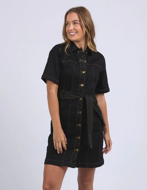 Riva Denim Dress Black