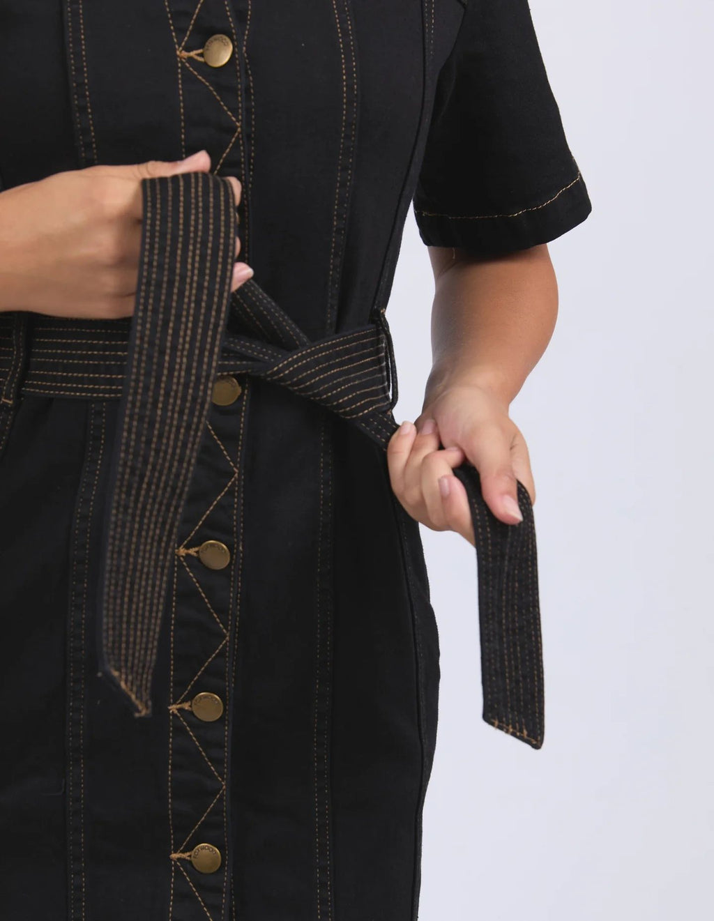 Riva Denim Dress Black