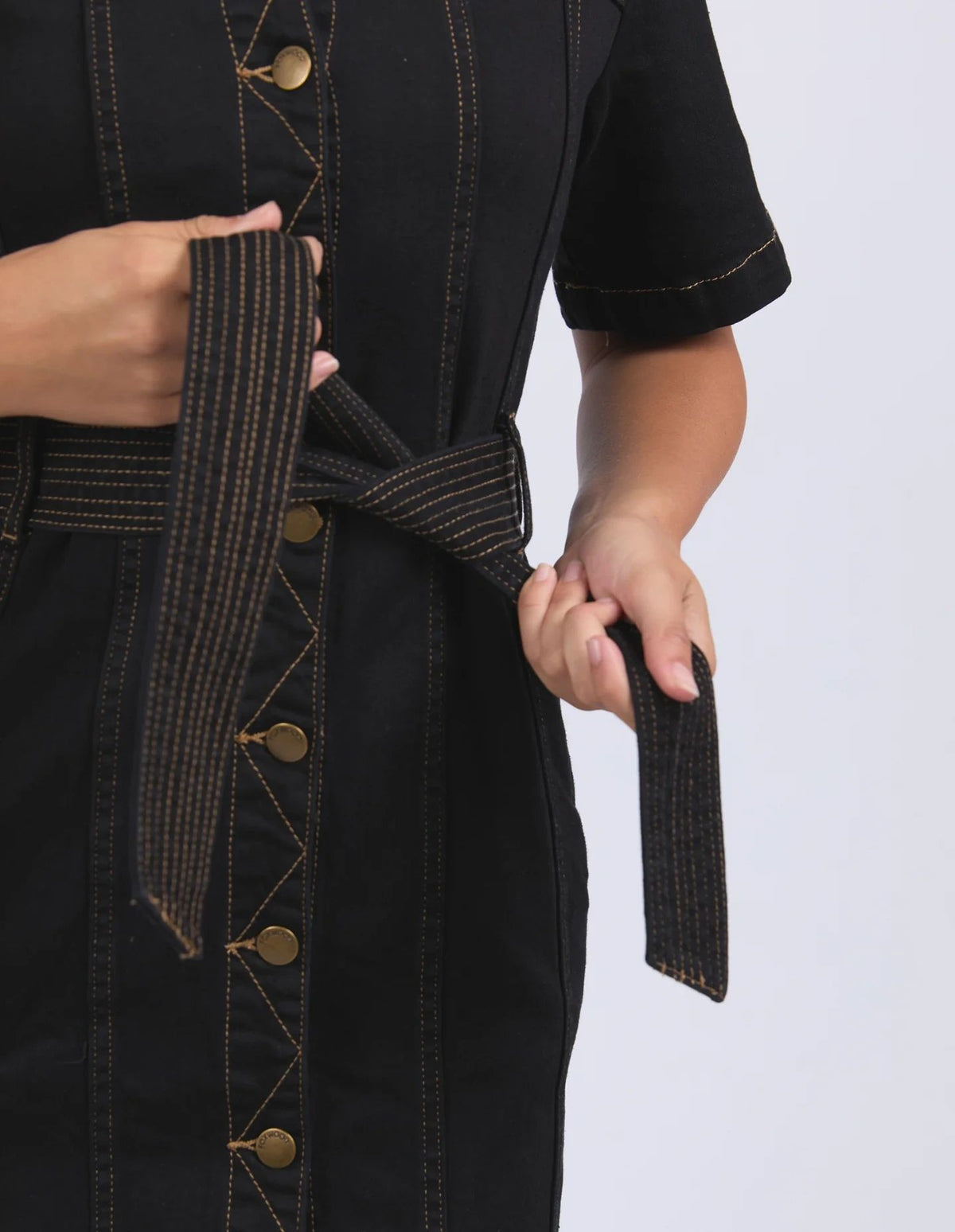 Riva Denim Dress Black