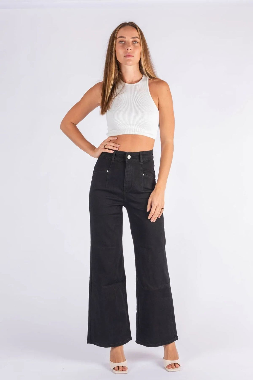 Black Slice Pocket Jeans