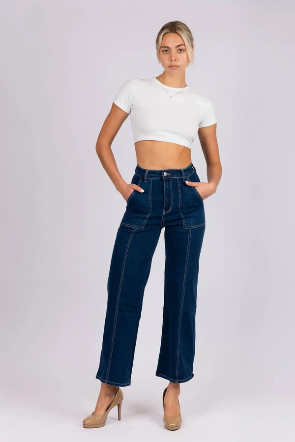 Indigo Wide Leg Jeans