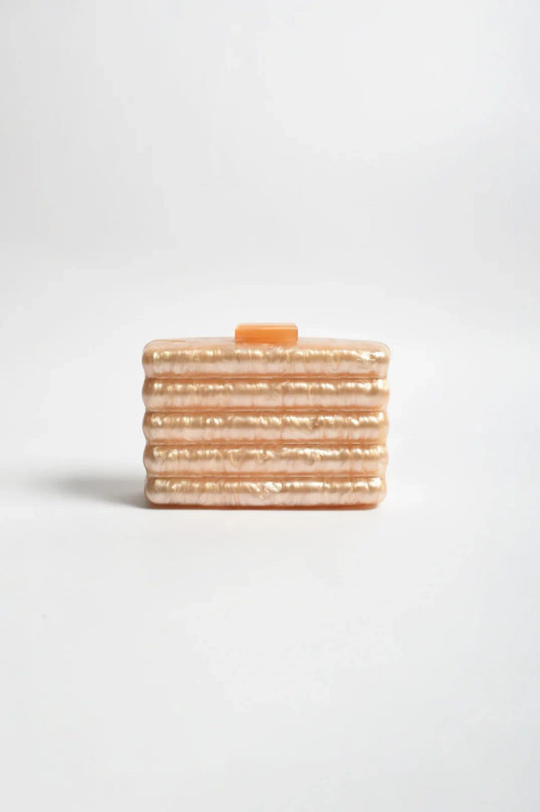 Lucette Wavy Resin Structured Clutch Asst Colour