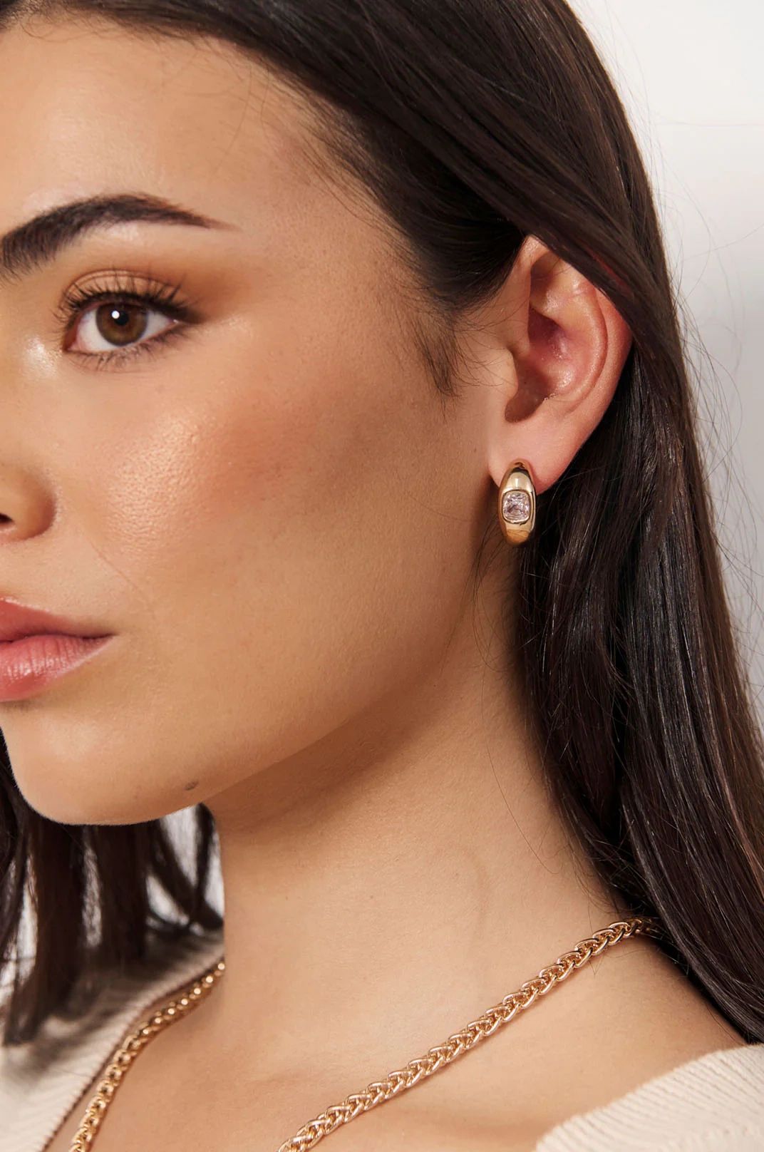 Jewel Front Mini Hoops Main image