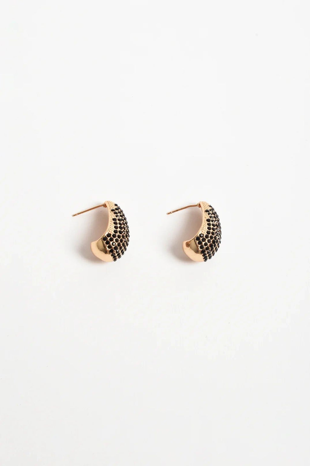Cairo Diamante Teardrop Earrings Black