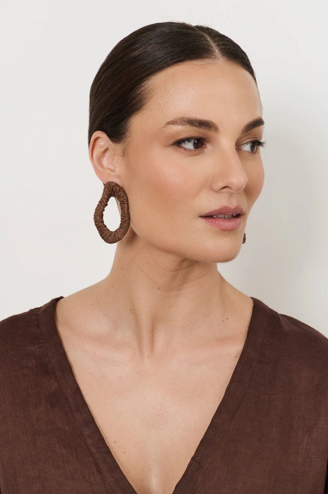 Wrapped Organic Shape Earrings Asst Colour