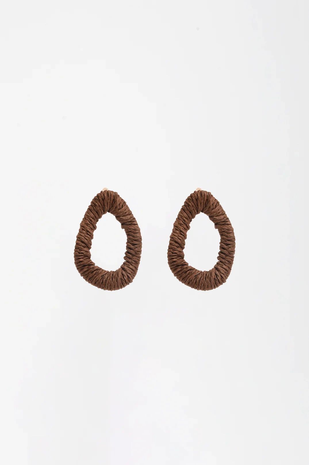 Wrapped Organic Shape Earrings Asst Colour