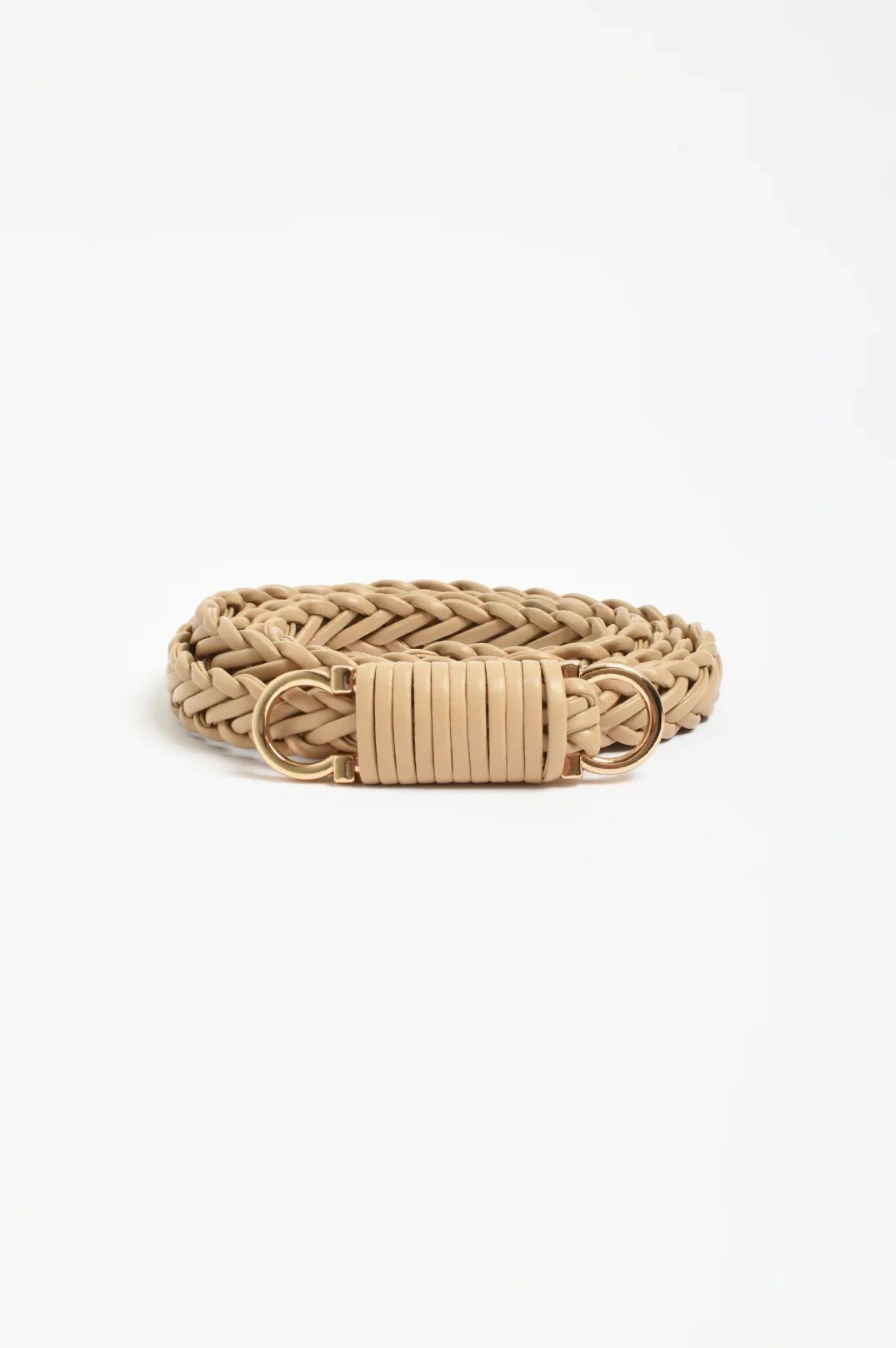 Plaited Thin Waist Belt Asst Colour