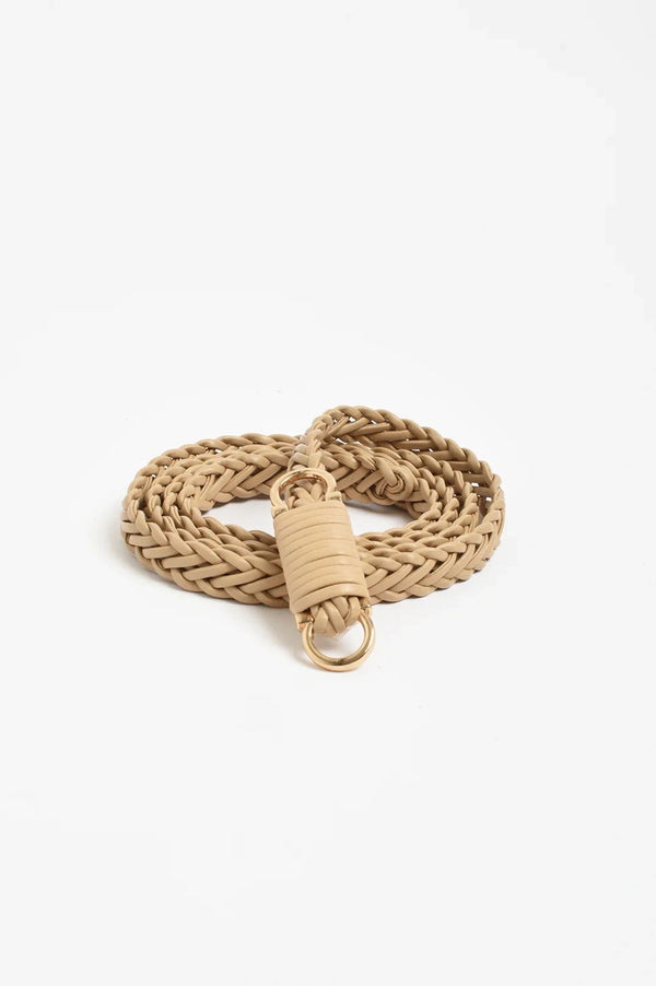 Plaited Thin Waist Belt Asst Colour